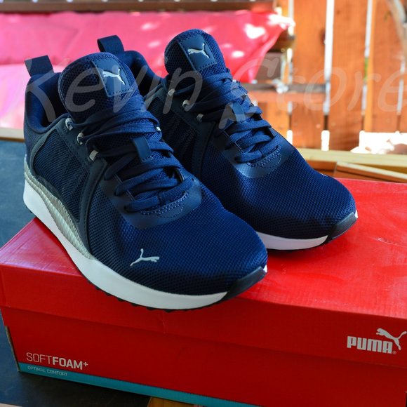 PUMA Mens Pacer Net Cage Trainers Sneakers Running Shoes Navy‎ main image 12
